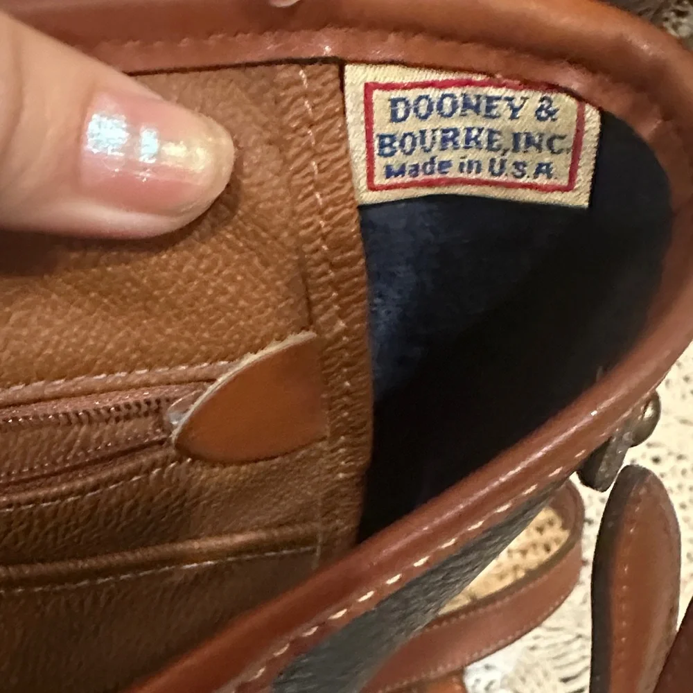 Dooney & Bourke Black and Brown Leather Satchel